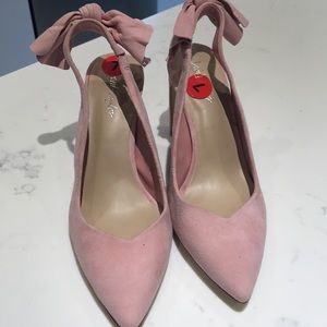 Pink Suede Sling-backs/ NWT